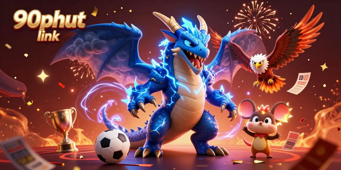 Bet on exciting matches with 90phut link as animated characters showcase vibrant gaming action.
